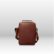 Dave Messenger Leather - Printed Brown